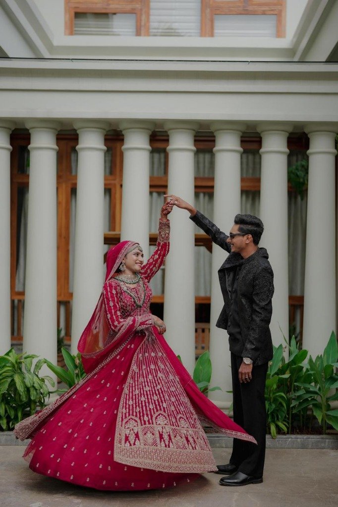 Anas Ali and Rajiya Mehajabbin royal stage